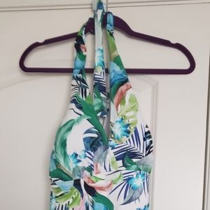 La Blanca Side Ruched Halter Tankini, Removable pads, never worn, with tags, 20W